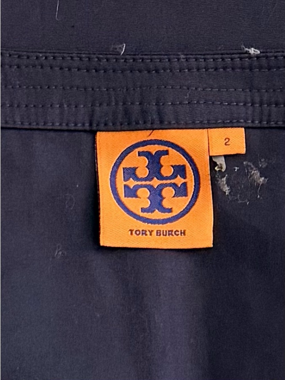 Tory Burch Navy Square-Neck Sleeveless Mini Dress - Picture 8 of 10